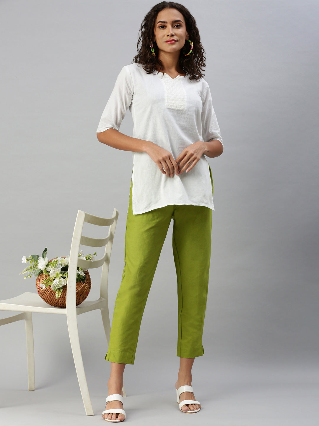 Buy Woven Kurti Pant-Fern 1