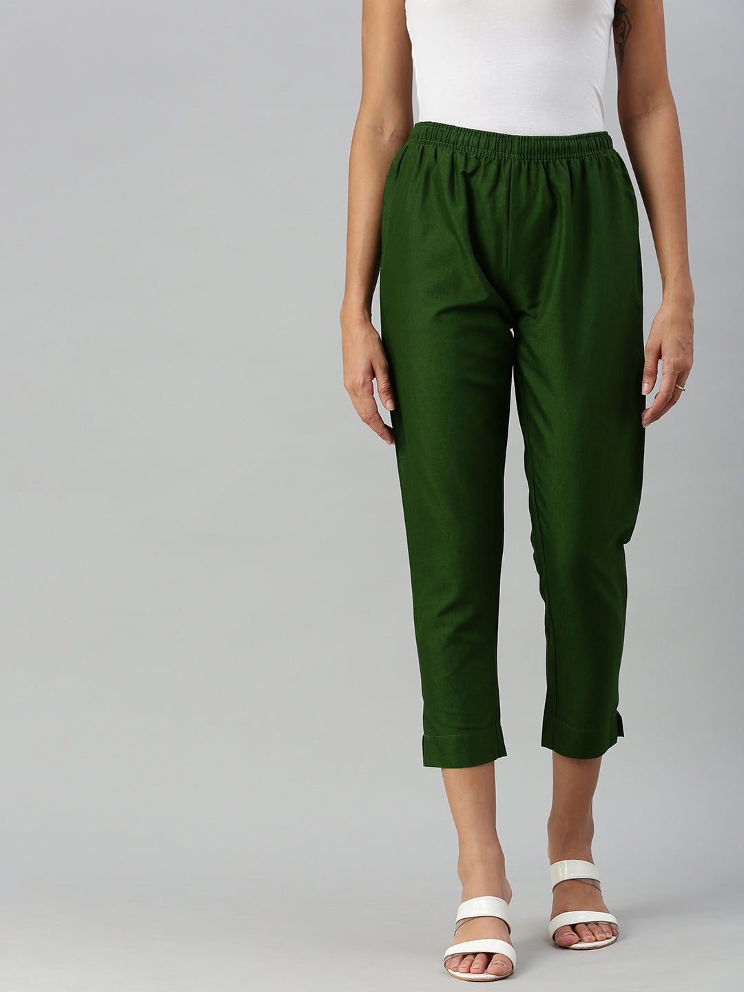 Buy Woven Kurti Pant-Forest  1