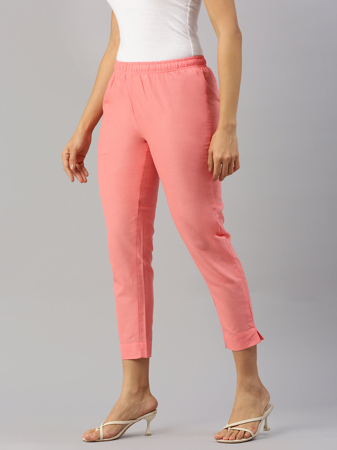 Prisma | Woven Kurti Pant-Peach Fashion Wears