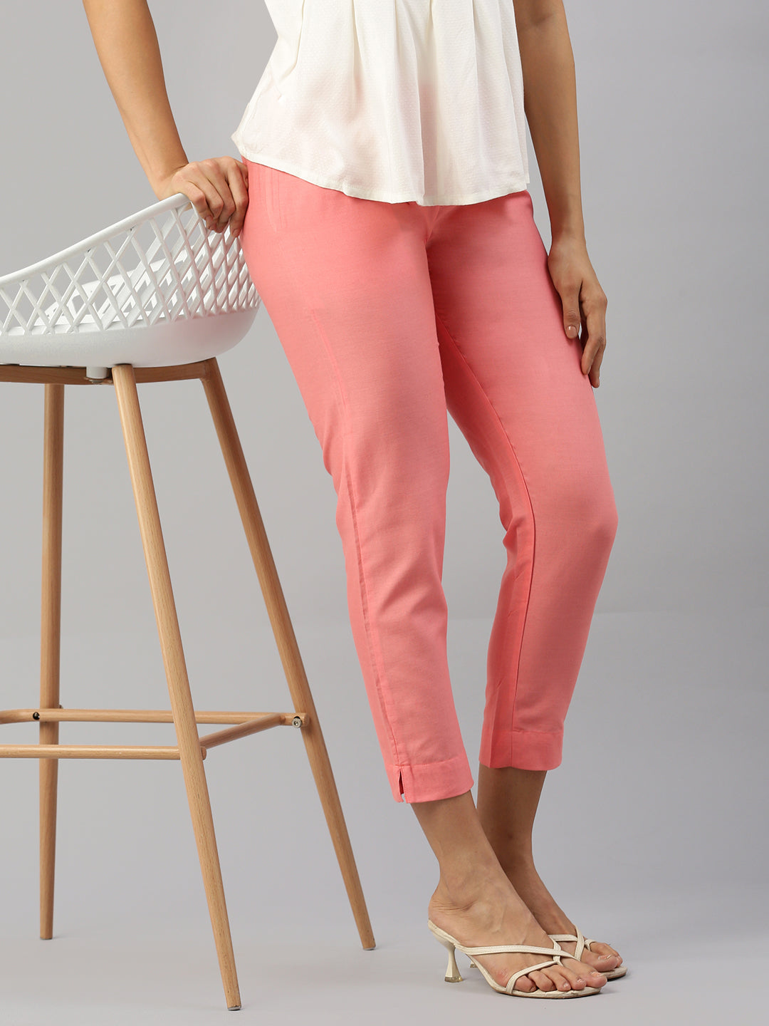 Prisma | Woven Kurti Pant-Peach Fashion Wears