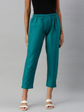 Prisma | Woven Kurti Pant-Rama Green Fashion Wears
