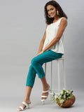 Prisma | Woven Kurti Pant-Rama Green Fashion Wears