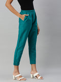 Prisma | Woven Kurti Pant-Rama Green Fashion Wears
