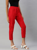 Prisma | Woven Kurti Pant-Red Fashion Wears