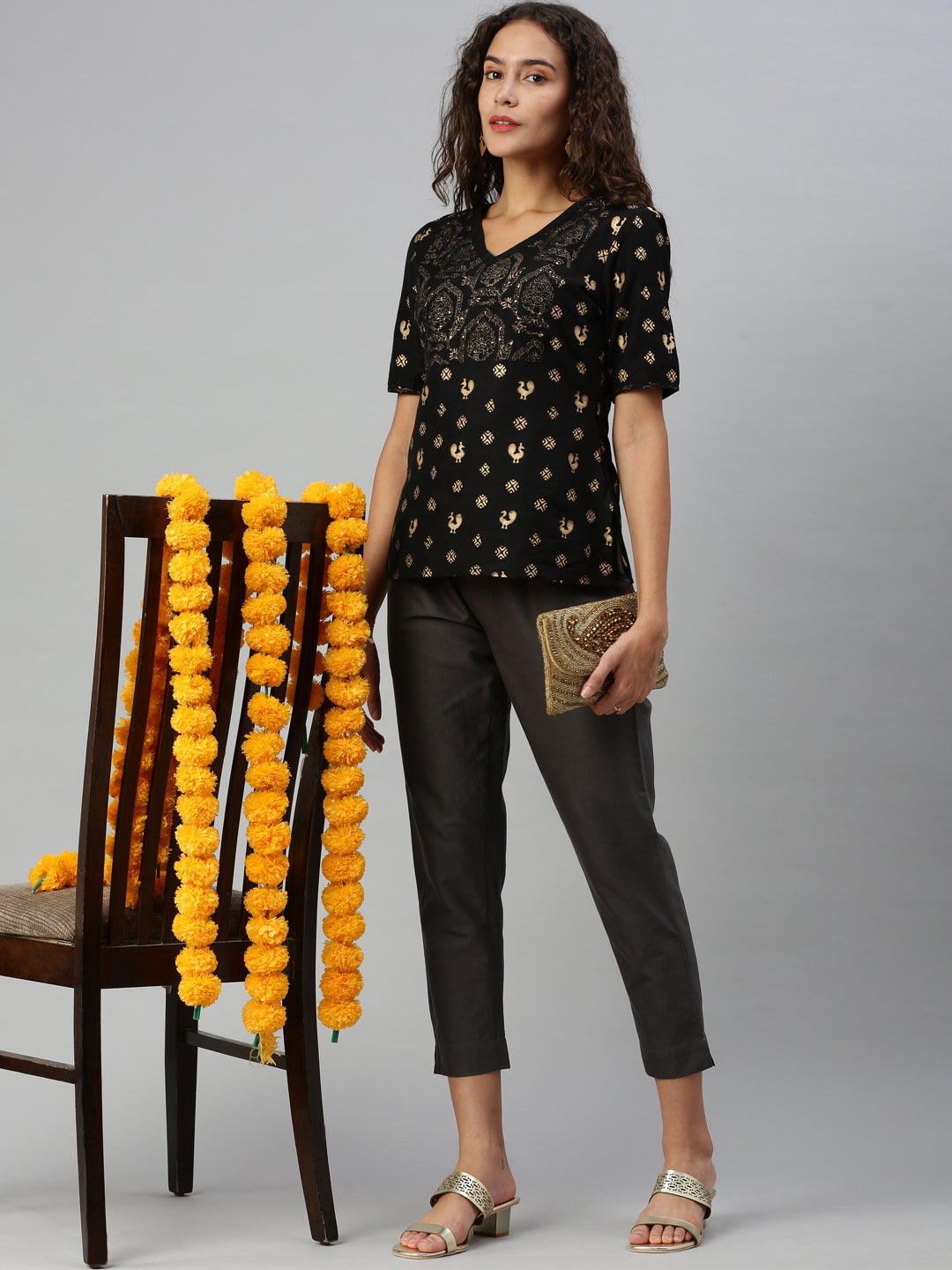 Buy Woven Kurti Pant-Slate 1