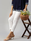 Prisma | Woven Kurti Pant-White Fashion Wears
