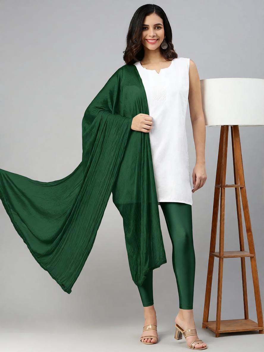 Prisma | Shimmer Dupatta-Bottle Green Accessories