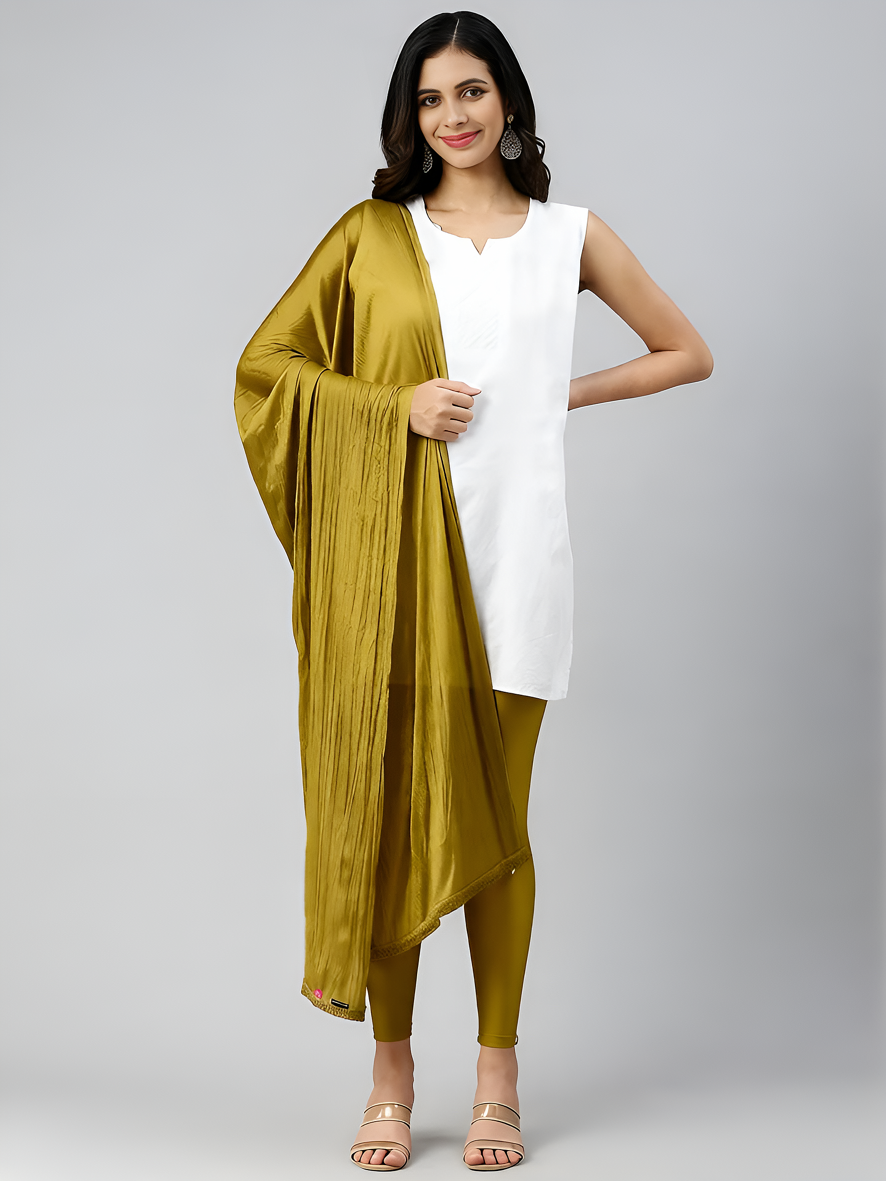 Prisma | Shimmer Dupatta - Apricot Accessories