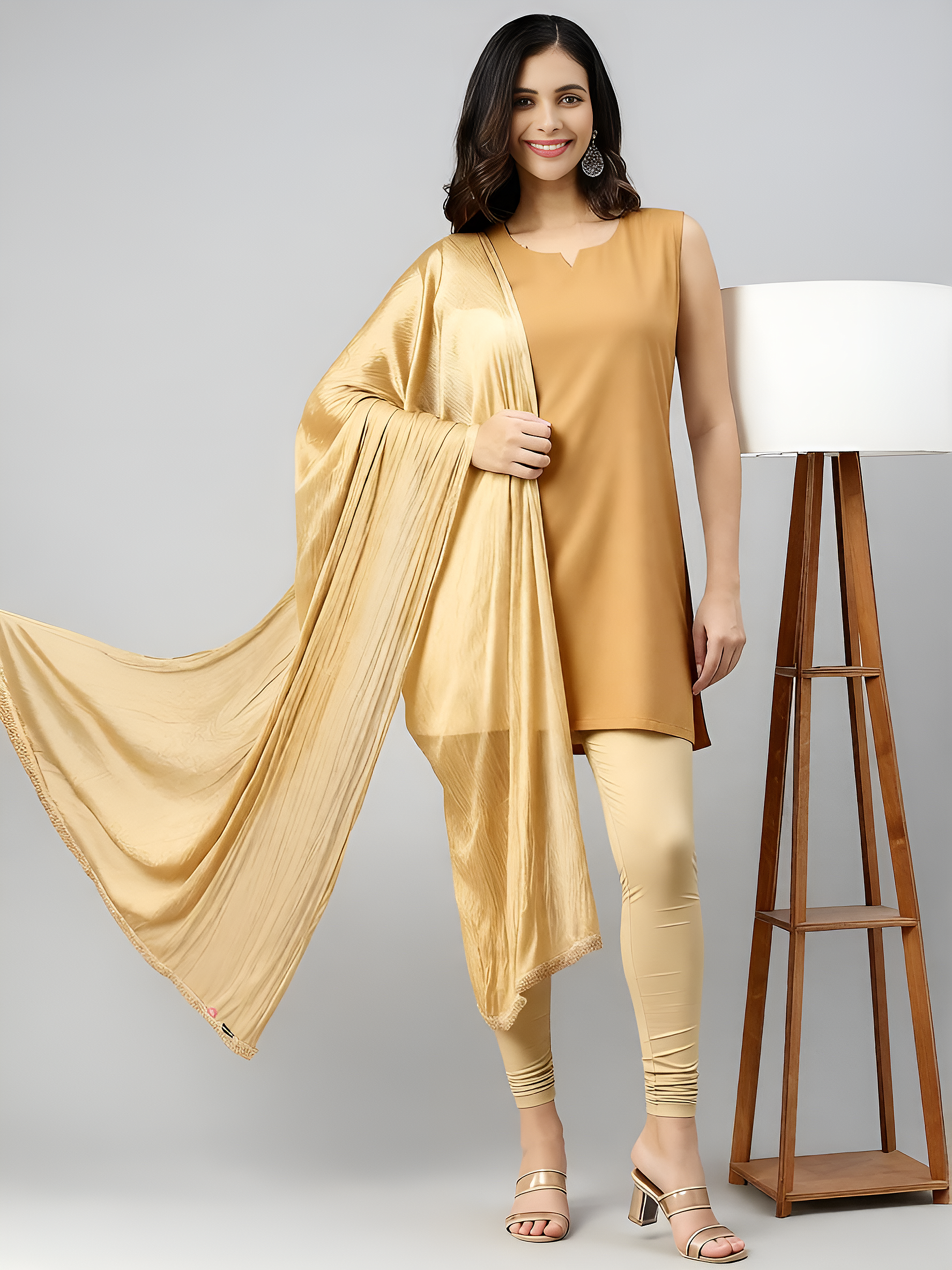 Prisma | Shimmer Dupatta-Gold Accessories