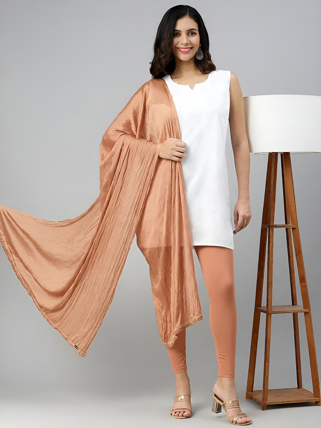 Prisma | Shimmer Dupatta - Super Copper Accessories