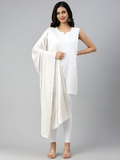 Prisma | Shimmer Dupatta - White Accessories