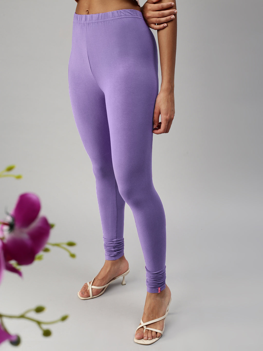 Buy Dollar Missy Lavender Cotton Leggings for Women Online @ Tata CLiQ