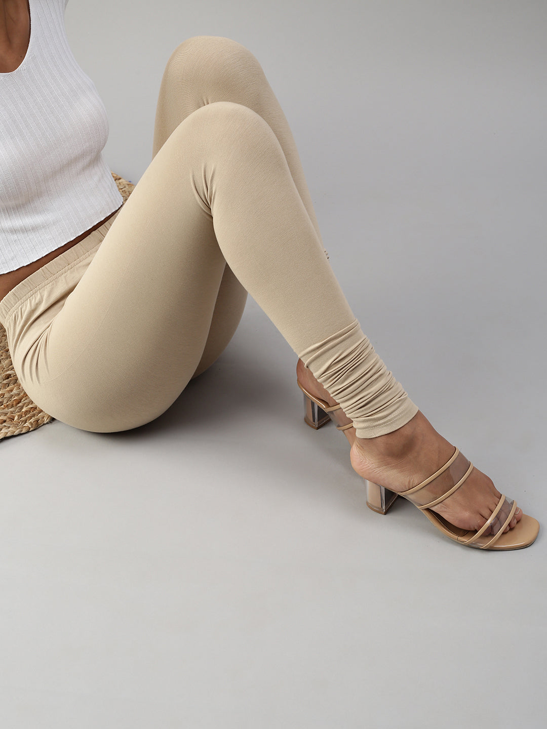Shop Prisma's Sand Churidar Leggings for Ultimate Comfort
