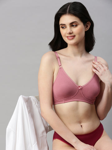 Daily Fit(Moulded Basic Bra)-Mauve