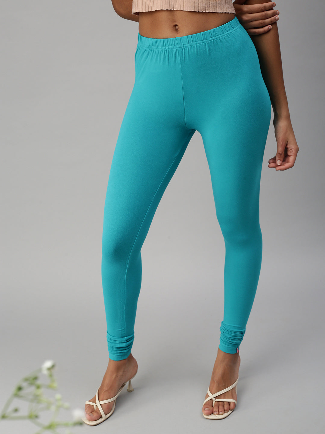 Lagi Women Solid Churidar-Length Leggings, Teal, One Size : :  Clothing, Shoes & Accessories