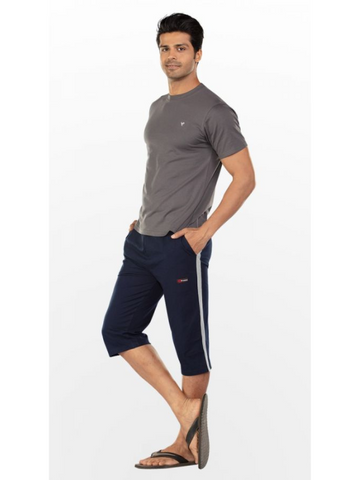 Stylcozy Mens Cotton Blended Regular Fit 3/4th Capri Grey Melange at Rs 180  / Unit in Agra