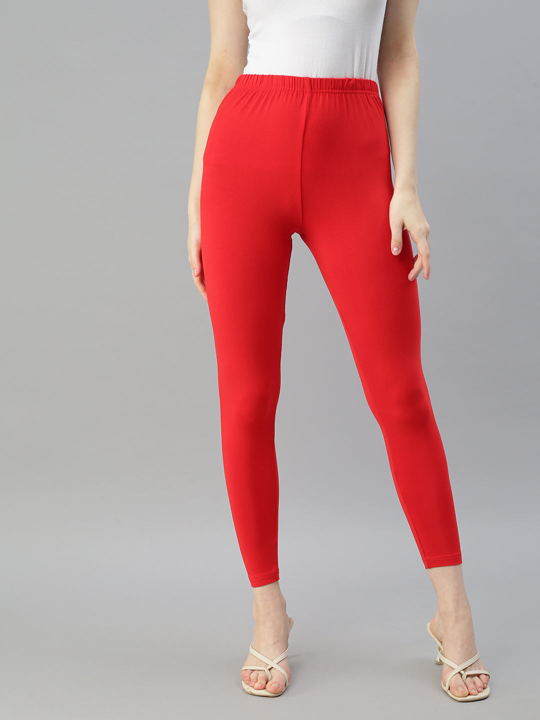 Bright Red #1 Ankle Legging