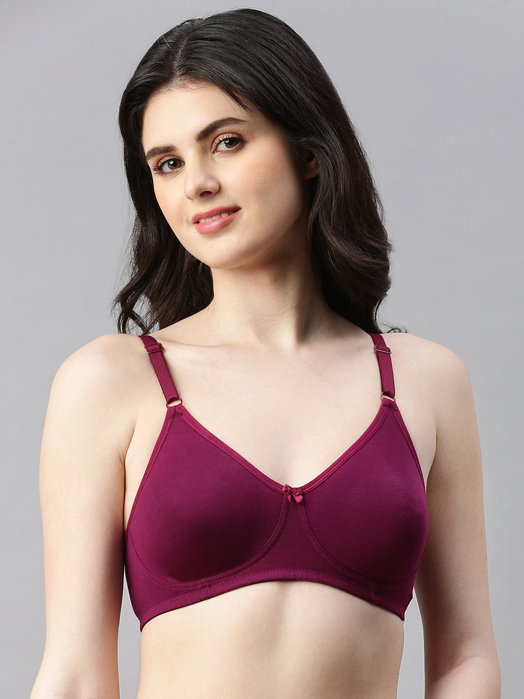 Daily Fit(Moulded Basic Bra)-Plum