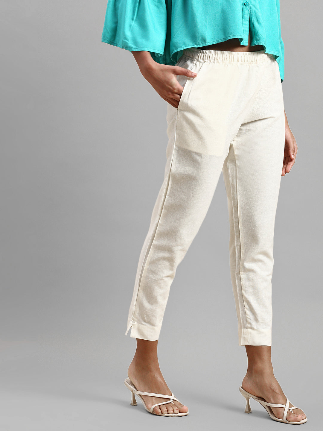 Shop Prisma's Cream Kurti Pant for Women