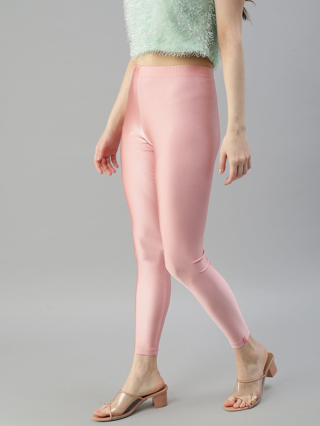 Buy Go Colors Women Gold Toned Solid Skinny Fit Shimmer Ankle Length  Leggings - Leggings for Women 4891836 | Myntra