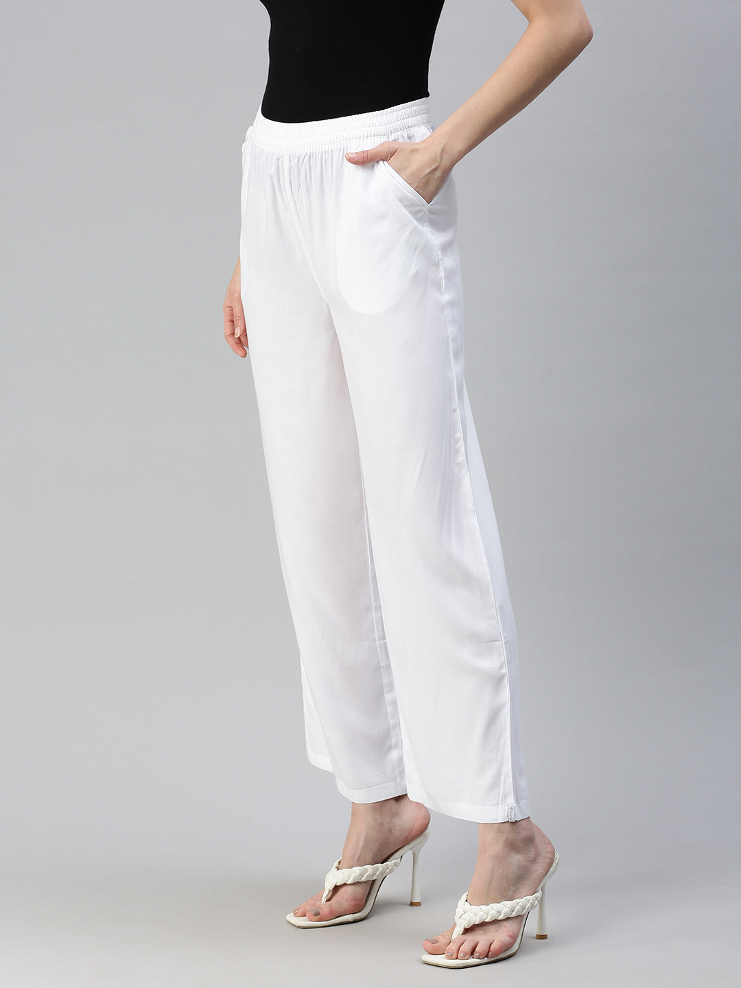 Women's White Wide Leg Pants & Trousers - Express