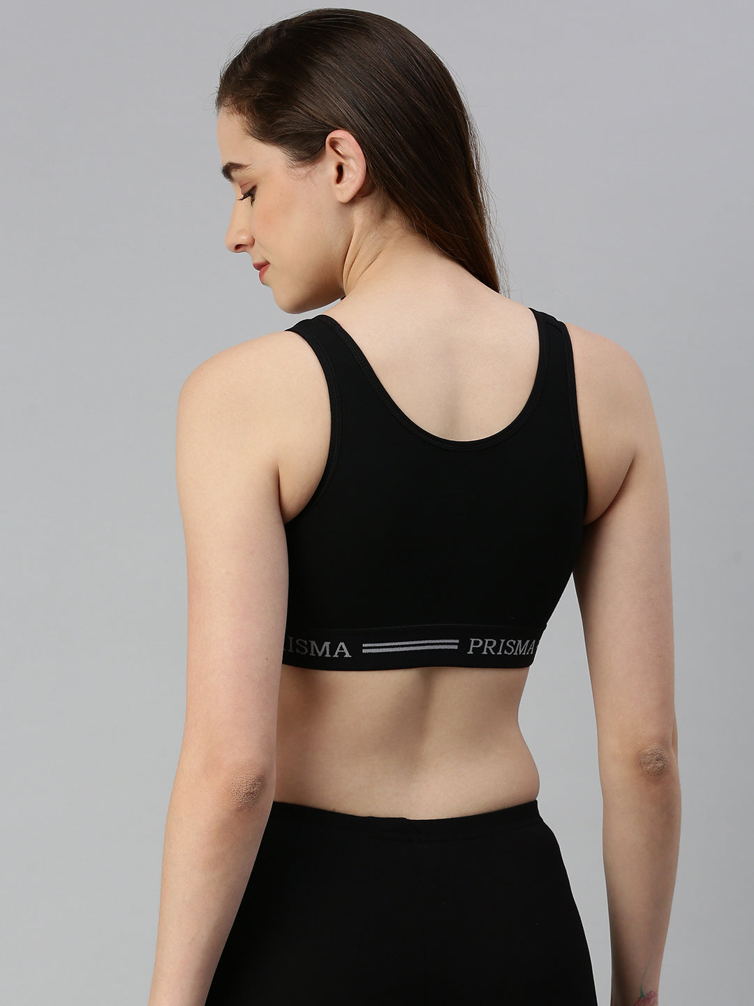 Prisma Sporty Black Moulded Sports Bra - Perfect for Active Women