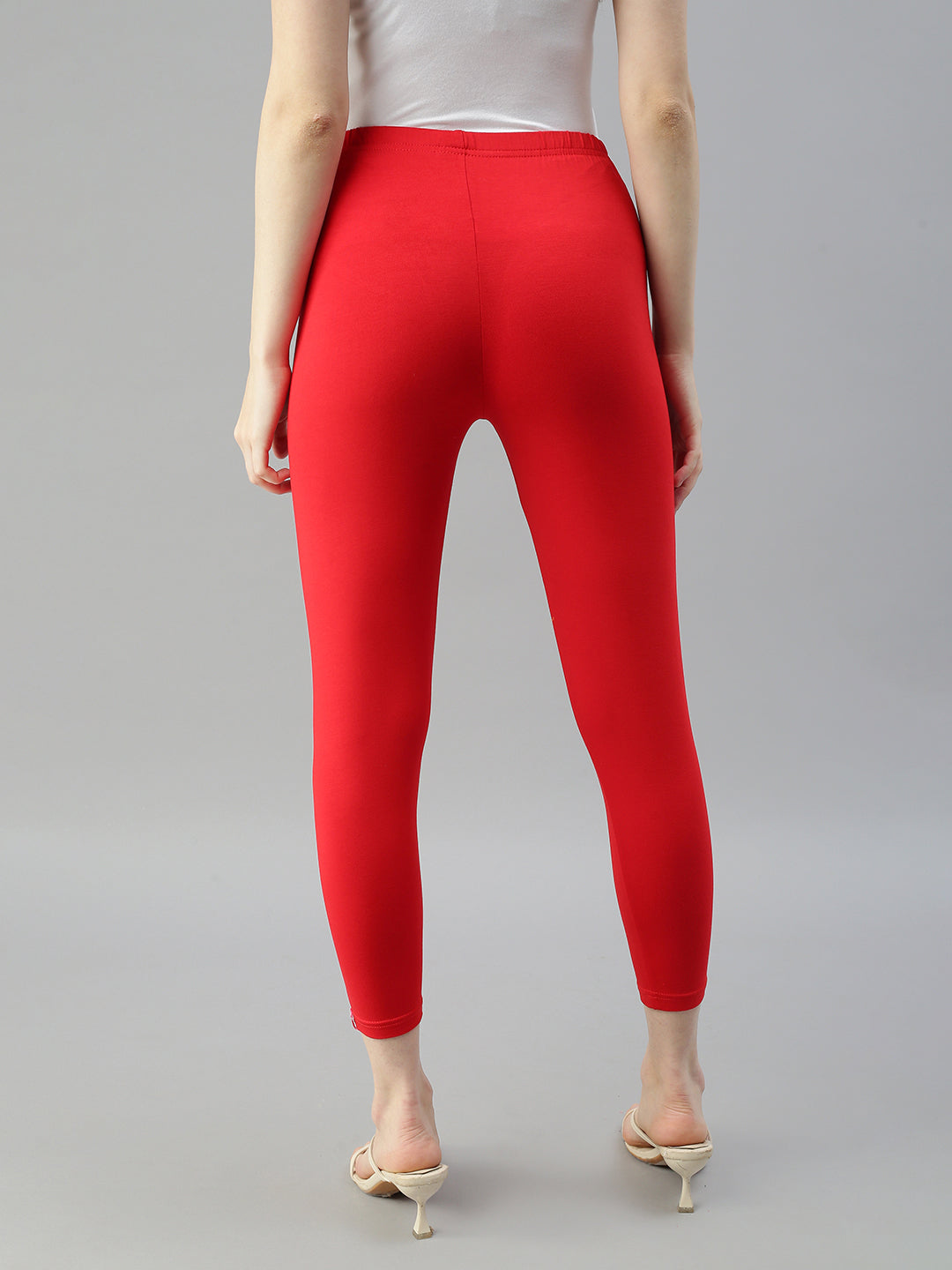 Red Cotton Readymade Leggings 182148 | Cotton, Red, Leggings