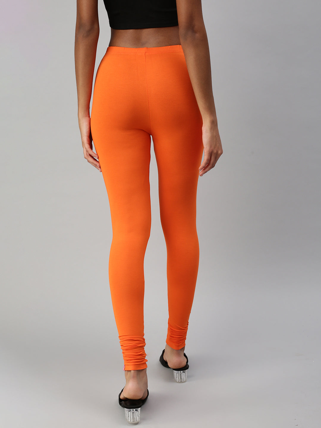 Lularoe TC / Tall & Curvy / Leggings Bright Vibrant Orange Diamond Pattern