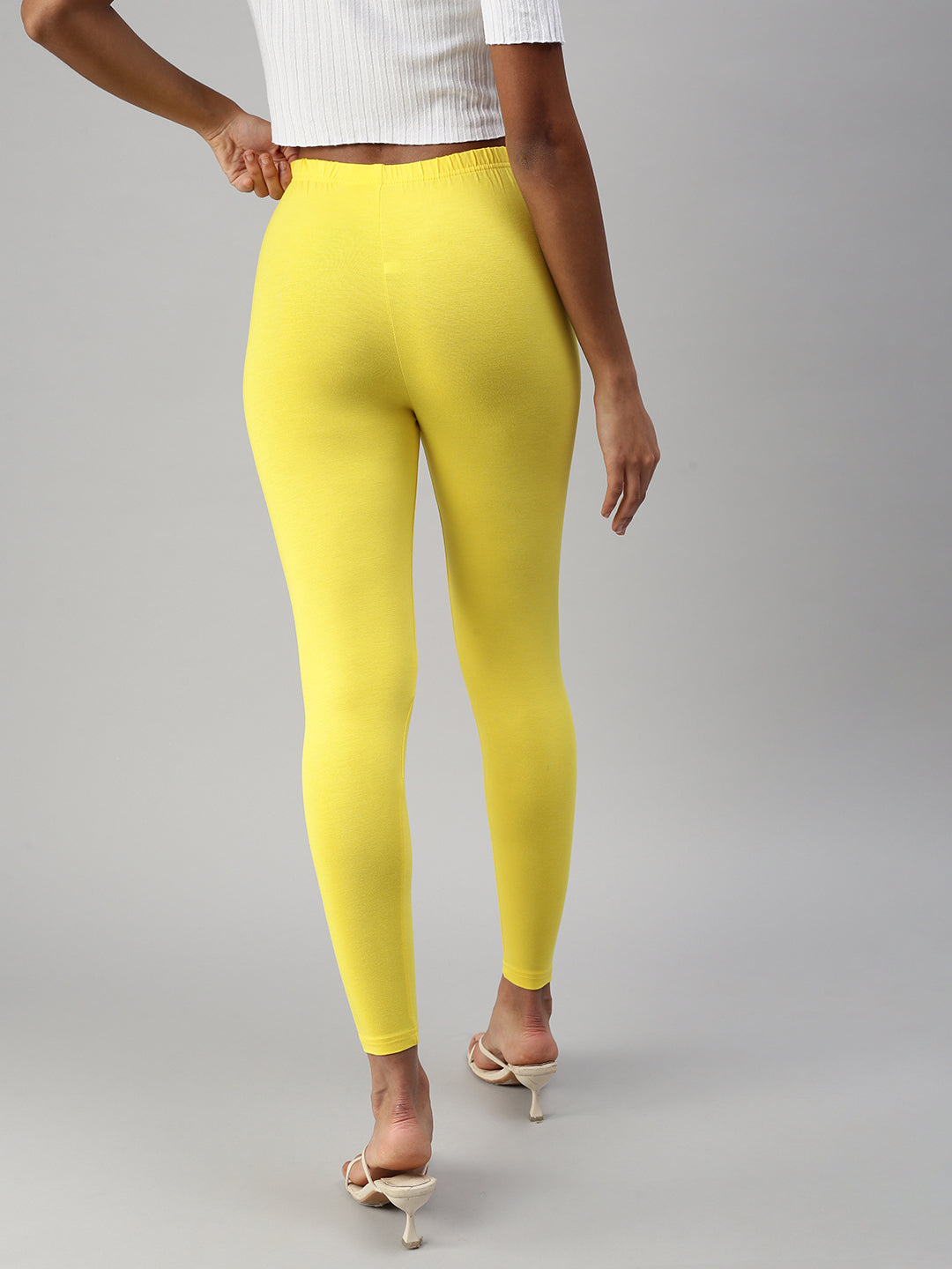 Buy Lemon Yellow Leggings for Women by HOLLA Online | Ajio.com