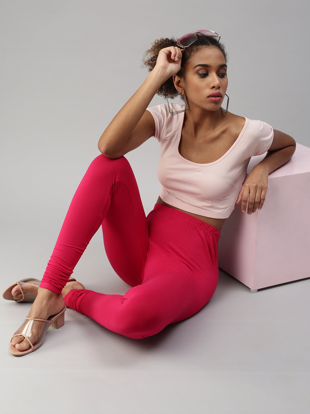Shop Red Churidar Leggings by Prisma for Ultimate Comfort