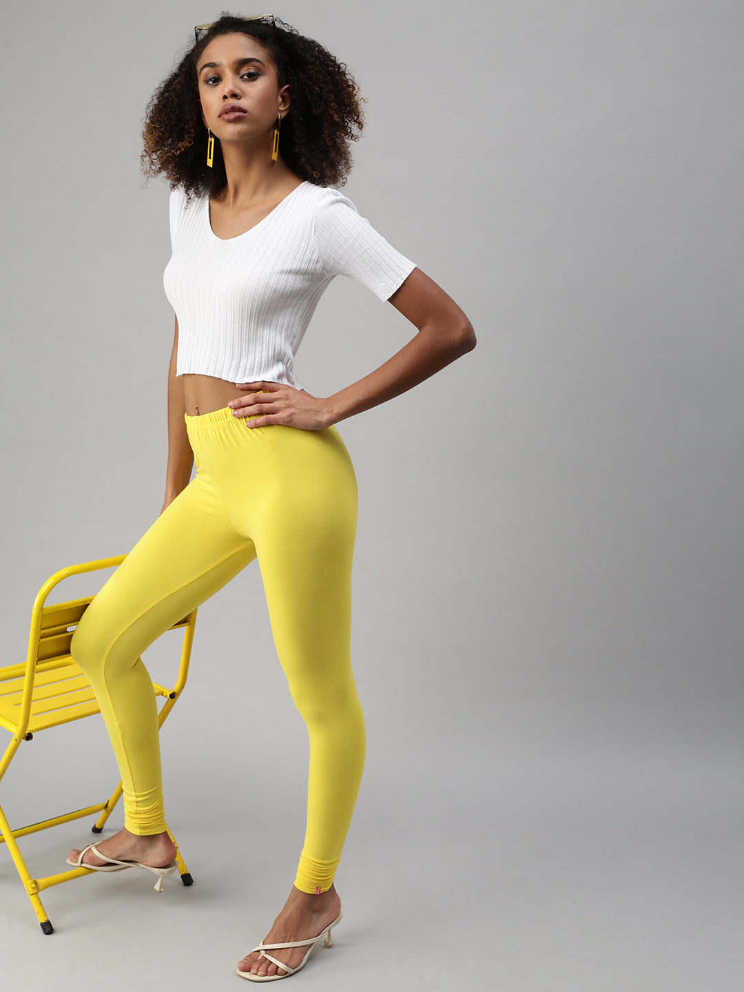 Lemon Yellow Women's Casual Leggings, Solid Color Colorful Ladies' Tights-Made  in USA/EU/MX | Leggings casual, Yellow leggings, Womens tights