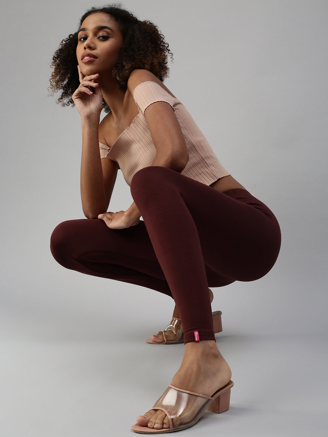 Prisma Chocolate Ankle Leggings for Comfortable Style