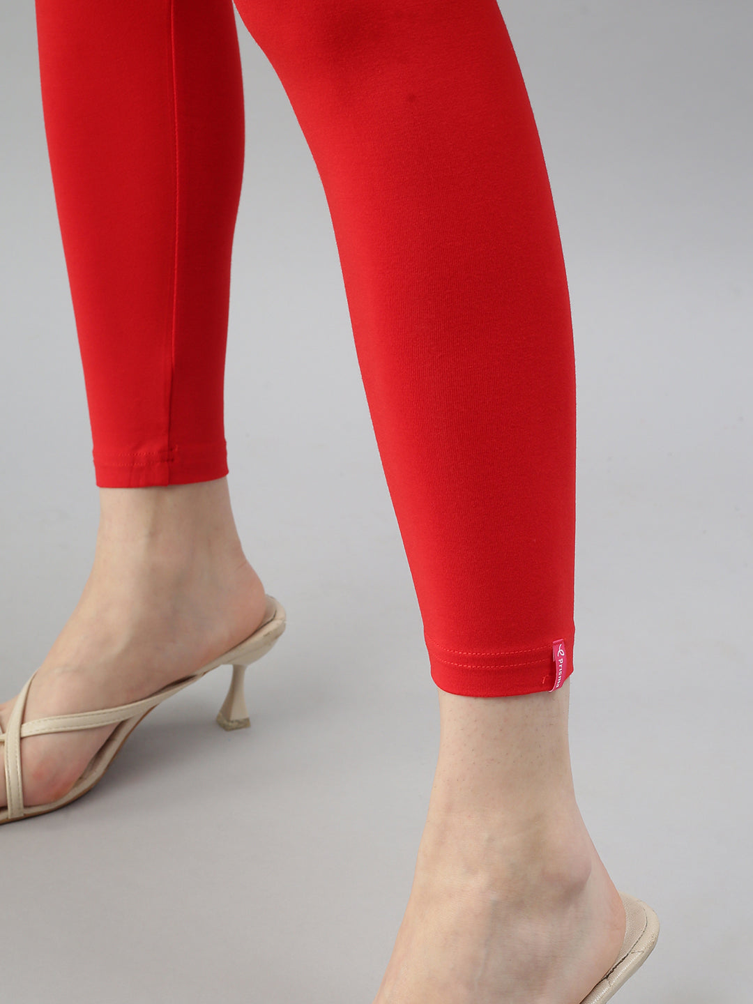 Ankle Leggings-Crimson Red