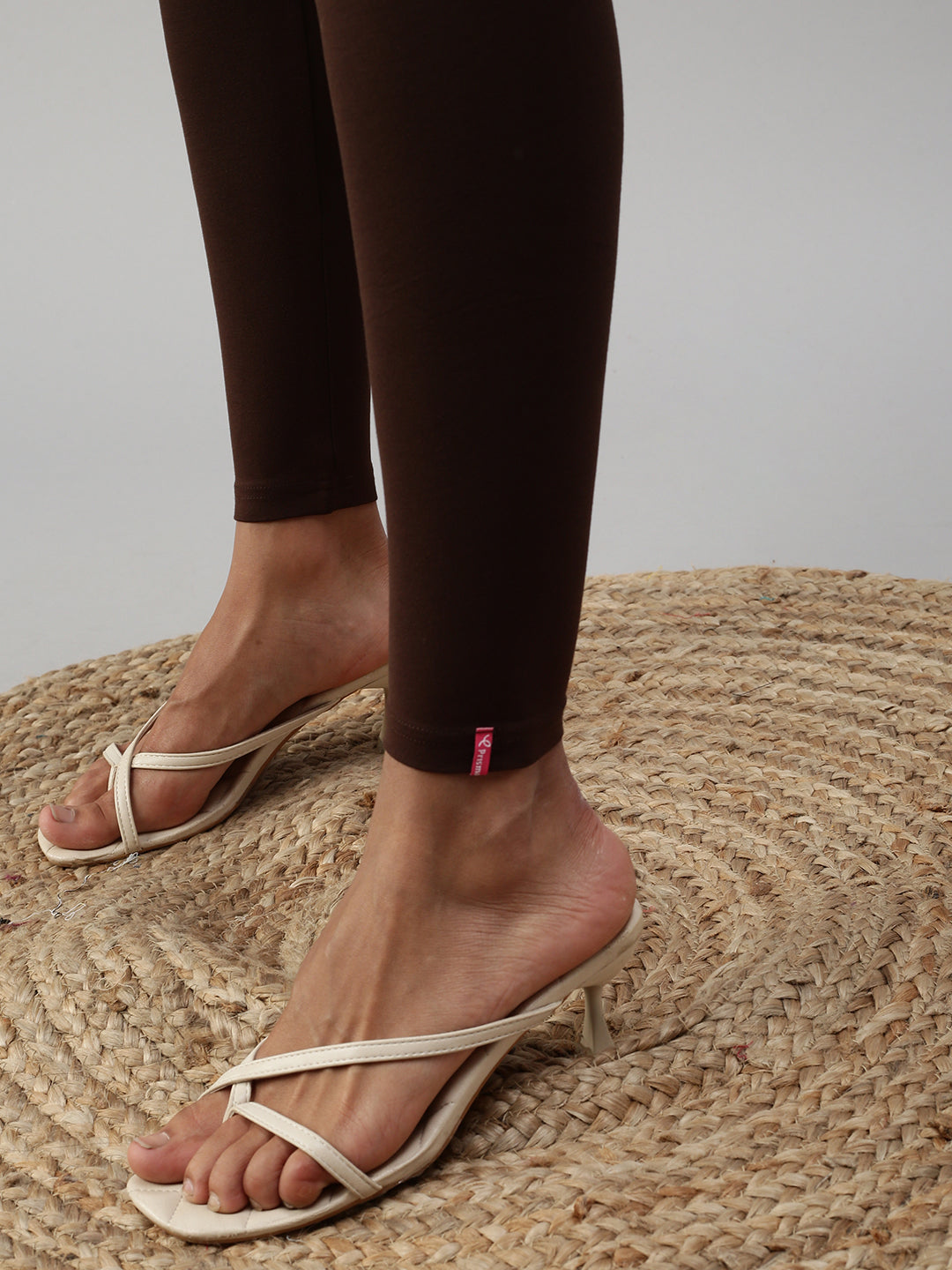 Shop Prisma's Brown Ankle Leggings for Comfortable Style