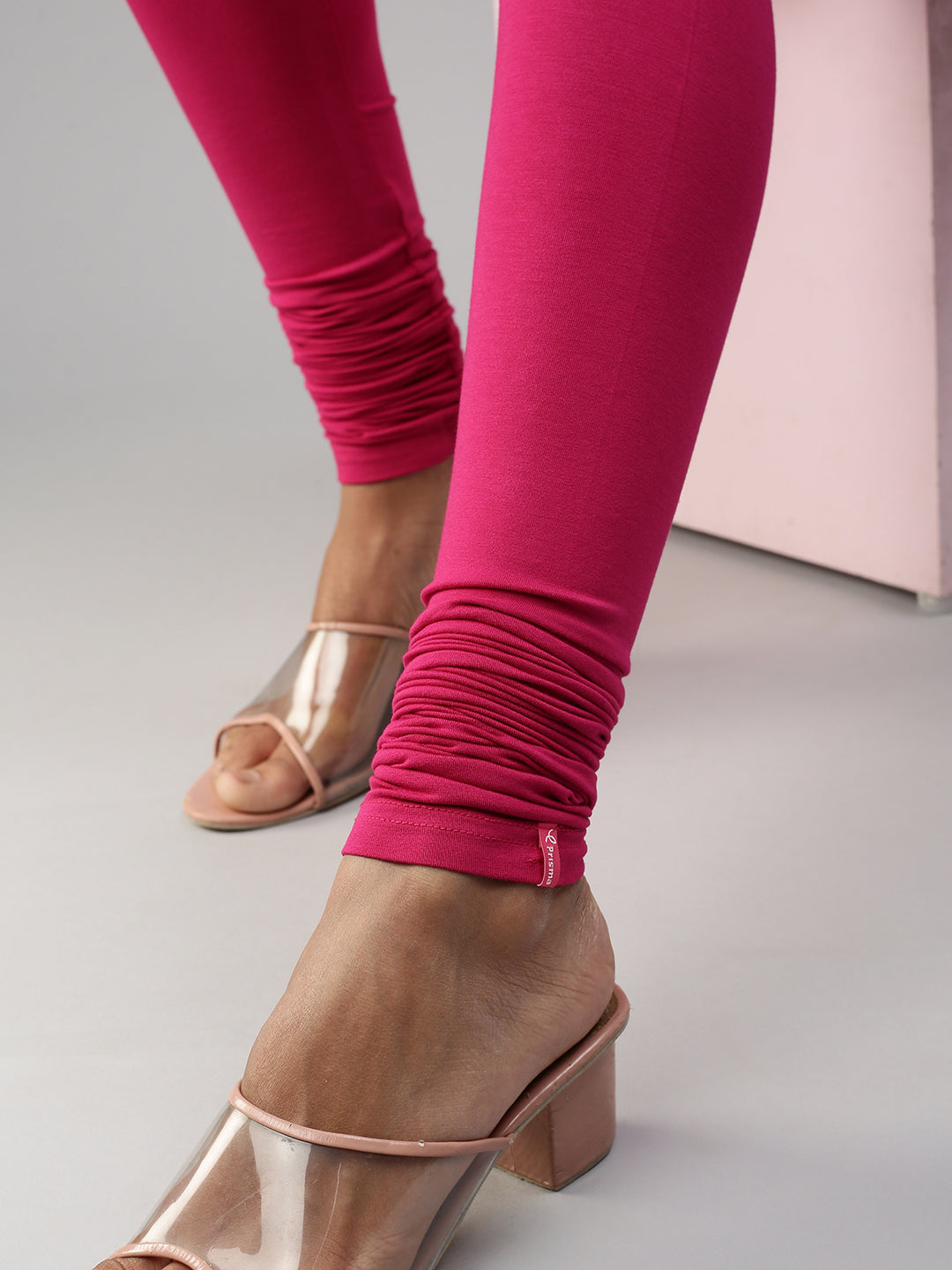 Get Vibrant Magenta Churidar Leggings from Prisma