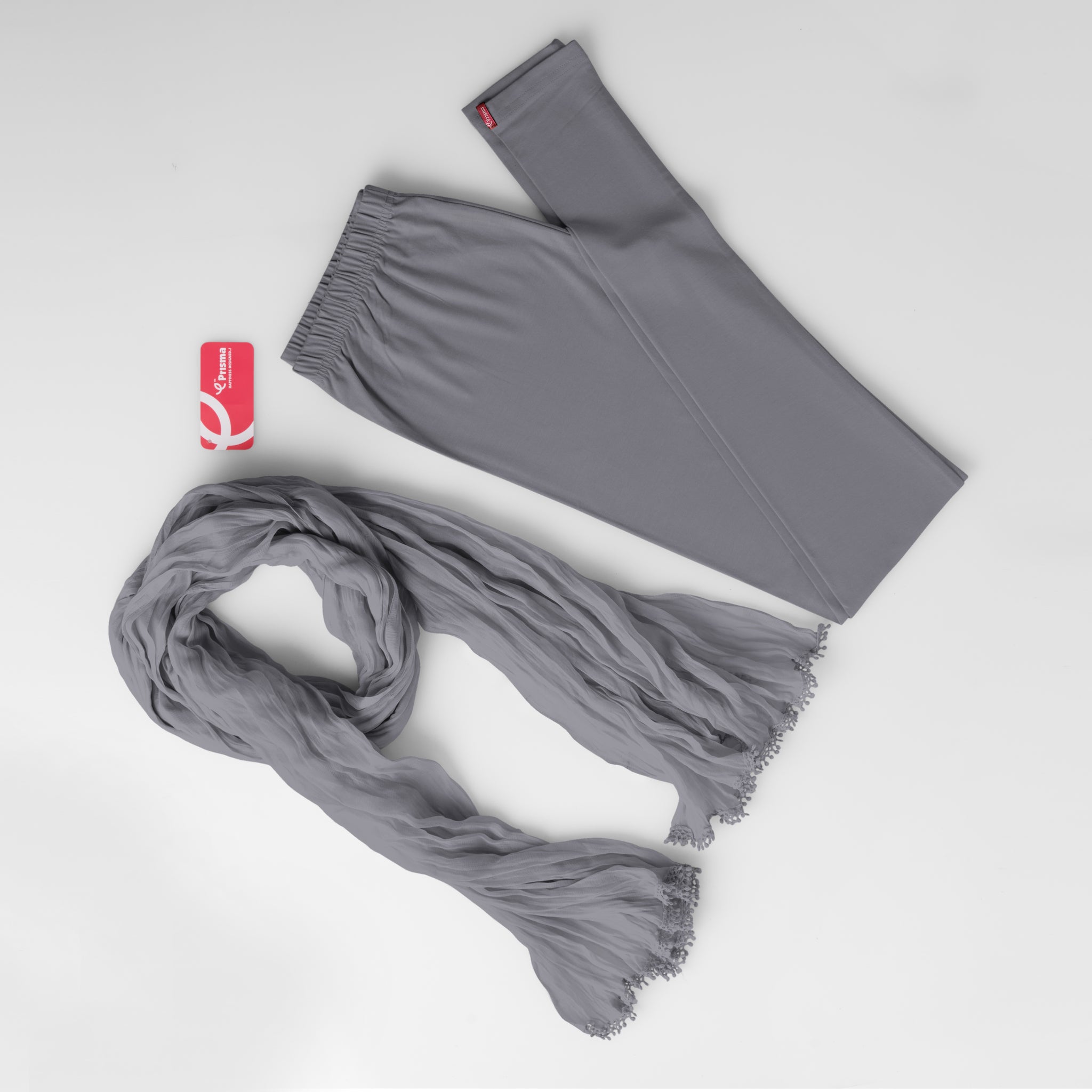 Dupatta-Grey