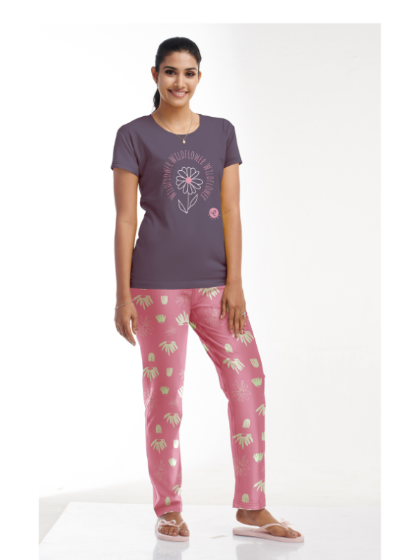 Loungewear Print-Pastel Purple-Baby Pink