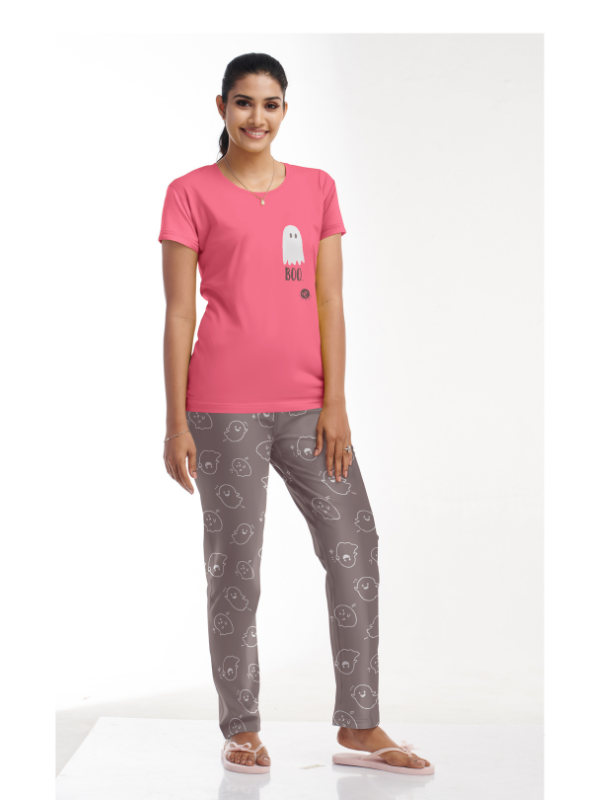 Loungewear Print-Pink-Beige