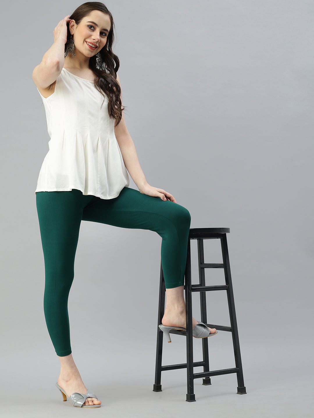 Prisma  Cuff length leggings bottle green View 1