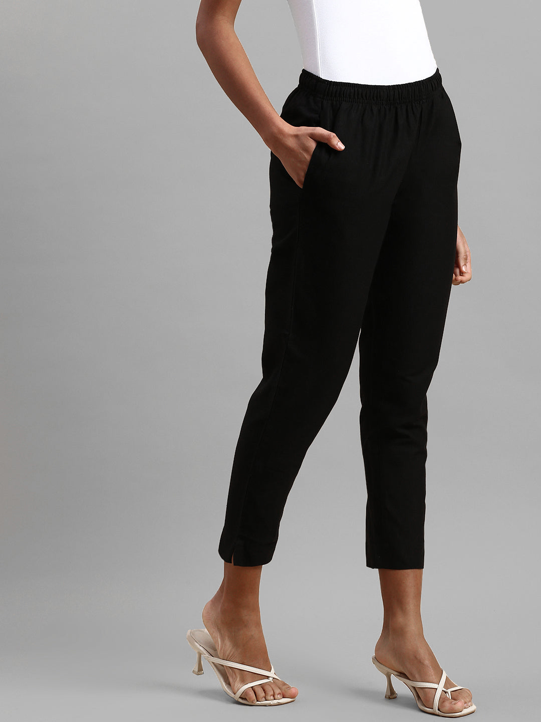 Prisma | Woven Kurti Pant-Black Fashion Wears