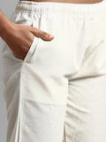 Prisma | Woven Kurti Pant-Cream Fashion Wears