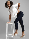 Prisma | Woven Kurti Pant-Navy Fashion Wears