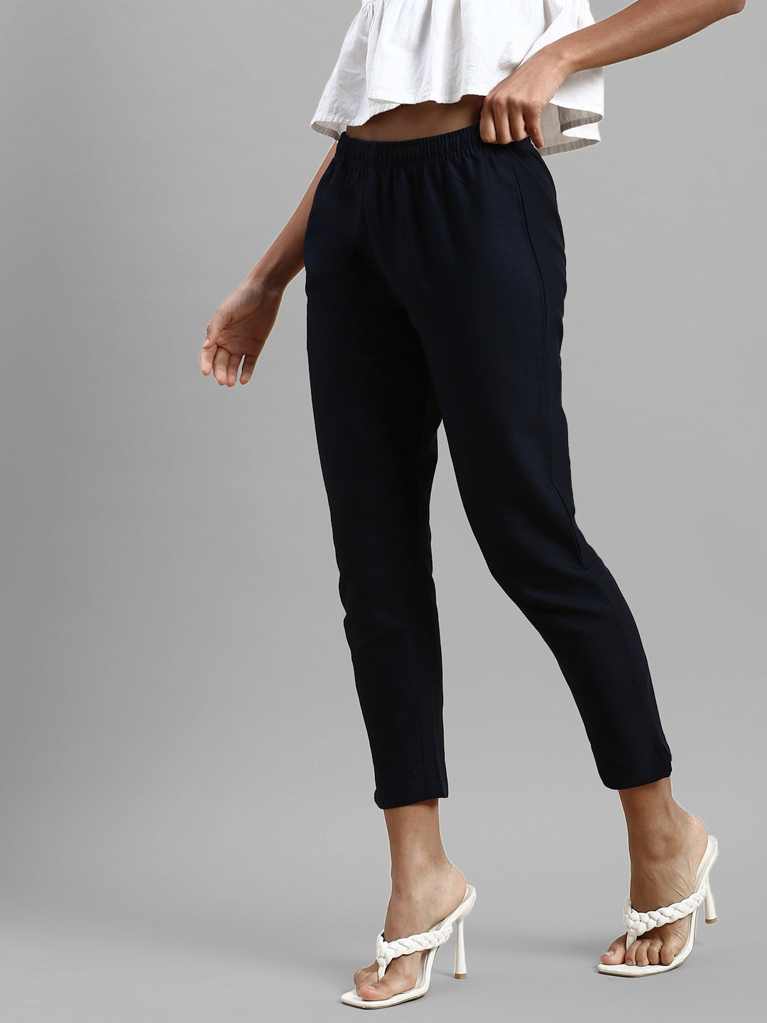 Prisma | Woven Kurti Pant-Navy Fashion Wears