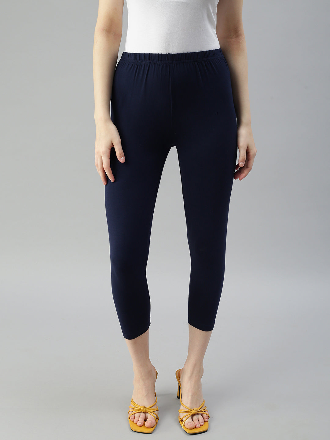Prisma Cuff Length Leggings – Navy – View 1
